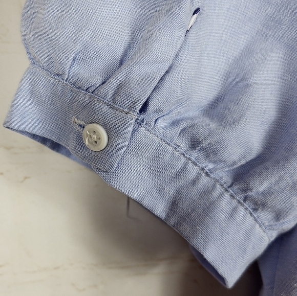 Pomander Place Tuckernuck Preppy Feminine Quinn Tiered Mini Dress Blue Stripe XS - Picture 11 of 16